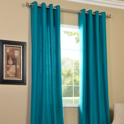62% OFF on Homefab India Polyester Blue Solid Eyelet Curtain