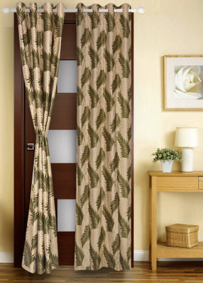 71% OFF on Dreams Polyester Green Printed Eyelet Curtain