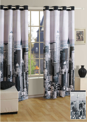 17% OFF on Swayam Silk Grey Self Design Eyelet Curtain 17% OFF on Swayam Silk Grey Self Design Eyelet Curtain