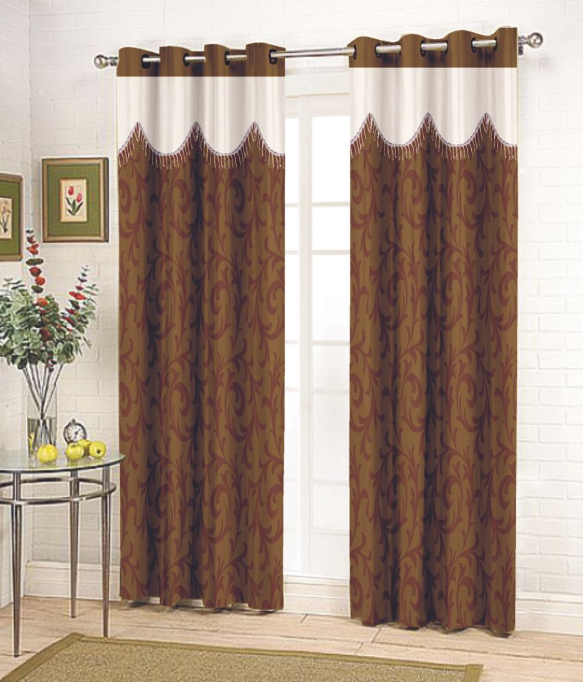 34% OFF on Fabutex Brown Fleur-de-lis Eyelet Curtain 34% OFF on Fabutex Brown Fleur-de-lis Eyelet Curtain