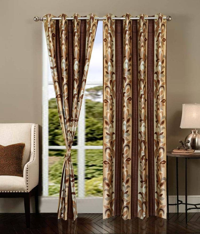 72% OFF on Home Beauty Polyester Brown Printed Eyelet Curtain 72% OFF on Home Beauty Polyester Brown Printed Eyelet Curtain