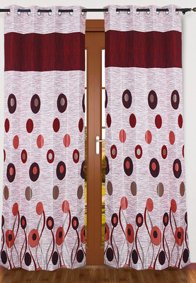 49% OFF on Cosmosgalaxy Polycotton Maroon, Pink, Brown Floral Eyelet Curtain 49% OFF on Cosmosgalaxy Polycotton Maroon, Pink, Brown Floral Eyelet Curtain