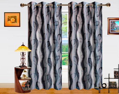 56% OFF on Dekor World Polyester Black, Grey Floral Eyelet Curtain 56% OFF on Dekor World Polyester Black, Grey Floral Eyelet Curtain