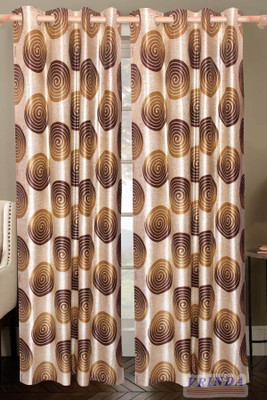 46% OFF on Vrinda Polycotton Multicolor Printed Eyelet Curtain