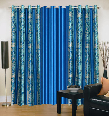 66% OFF on IWS Polyester Multicolor Printed Eyelet Curtain