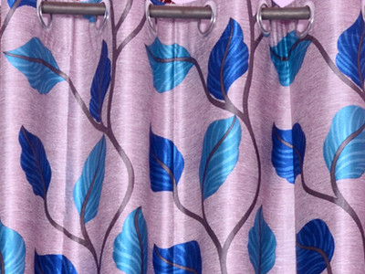 66% OFF on HomeZaara Polyester Multicolor Paisley Eyelet Curtain