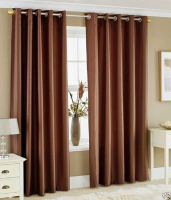 58% OFF on KKK Polyester Brown Solid Eyelet Curtain 58% OFF on KKK Polyester Brown Solid Eyelet Curtain