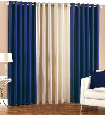 66% OFF on HomeZaara Polyester Blue, Beige Solid Eyelet Curtain 66% OFF on HomeZaara Polyester Blue, Beige Solid Eyelet Curtain