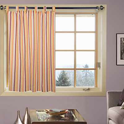 50% OFF on Kings Polycotton Beige Floral Tab Top Curtain