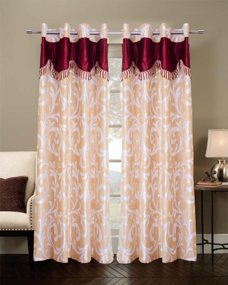 48% OFF on TT Polyester Beige Damask Eyelet Curtain 48% OFF on TT Polyester Beige Damask Eyelet Curtain