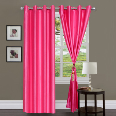 53% OFF on Shopgrab Polyester Pink Solid Eyelet Curtain 53% OFF on Shopgrab Polyester Pink Solid Eyelet Curtain
