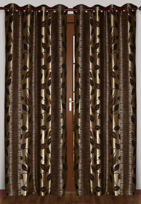 56% OFF on Cosmosgalaxy Polyester Brown Floral Eyelet Curtain 56% OFF on Cosmosgalaxy Polyester Brown Floral Eyelet Curtain