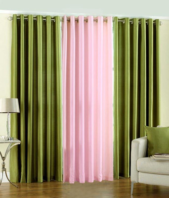 66% OFF on HomeZaara Polyester Multicolor Solid Eyelet Curtain 66% OFF on HomeZaara Polyester Multicolor Solid Eyelet Curtain