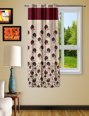13% OFF on Story @ Home Jacquard Maroon Floral Eyelet Curtain 13% OFF on Story @ Home Jacquard Maroon Floral Eyelet Curtain