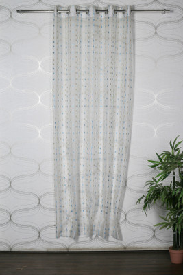 23% OFF on Homelife Polyester Multicolor Embroidered Eyelet Curtain