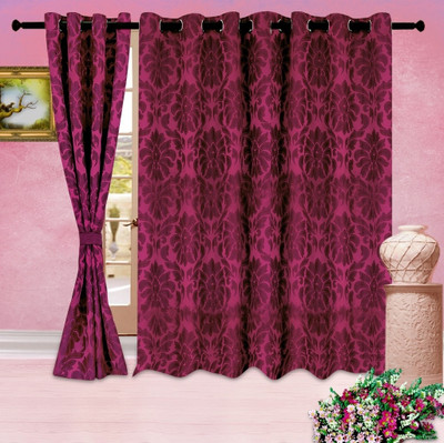 71% OFF on Cortina Polyester Purple Printed Eyelet Curtain