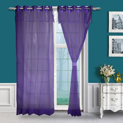 20% OFF on Just Linen Polyester Dark Voilet Solid Eyelet Curtain 20% OFF on Just Linen Polyester Dark Voilet Solid Eyelet Curtain