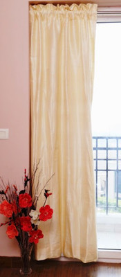 ZappyCart Silk Beige Solid Eyelet Curtain ZappyCart Silk Beige Solid Eyelet Curtain