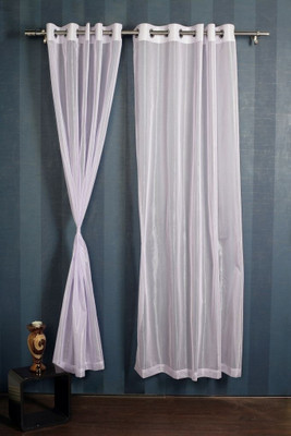 4% OFF on Mondeo Polyester Lavender Damask Eyelet Curtain