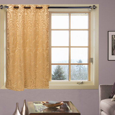 80% OFF on Kings Polycotton Brown Abstract Eyelet Curtain