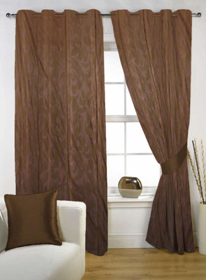 58% OFF on Kings Polycotton Brown Solid Eyelet Curtain 58% OFF on Kings Polycotton Brown Solid Eyelet Curtain