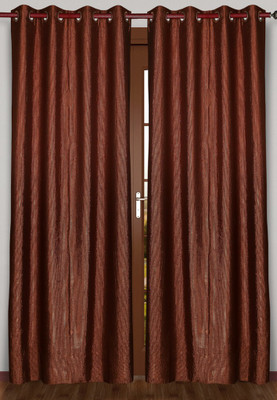 59% OFF on Cosmosgalaxy Polyester Brown Solid Eyelet Curtain 59% OFF on Cosmosgalaxy Polyester Brown Solid Eyelet Curtain