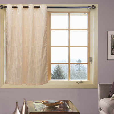 75% OFF on Kings Polycotton White Abstract Eyelet Curtain