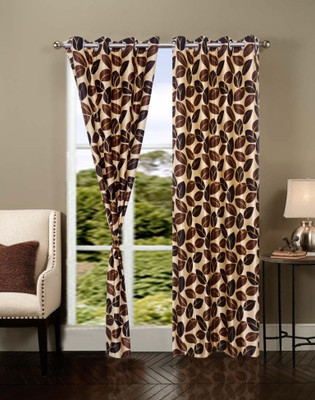 58% OFF on IWS Polyester Multicolor Printed Eyelet Curtain