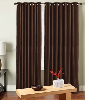 25% OFF on Saral Home Polyester Brown Solid Eyelet Curtain 25% OFF on Saral Home Polyester Brown Solid Eyelet Curtain
