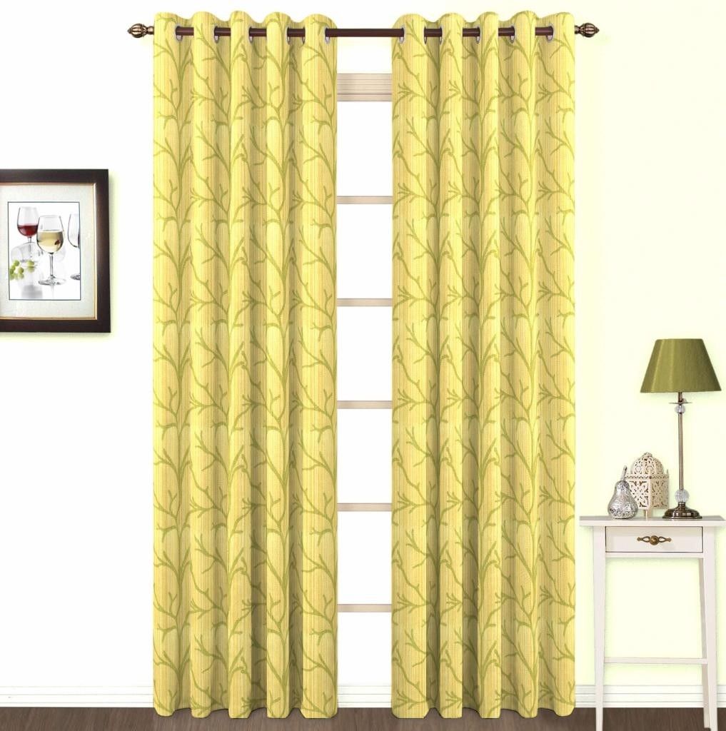 10% OFF on Skipper Polyester, Viscose, Blends Green Floral Eyelet Curtain