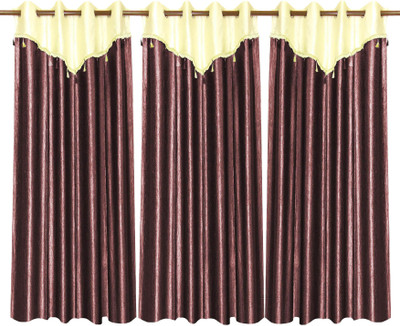 76% OFF on Zikrak Exim Polyester Brown Self Design Eyelet Curtain