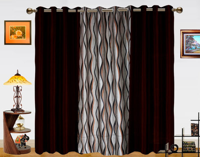 40% OFF on Dekor World Polyester Brown Geometric Eyelet Curtain 40% OFF on Dekor World Polyester Brown Geometric Eyelet Curtain