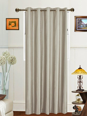 56% OFF on Dekor World Polyester Silver Solid Door Curtain