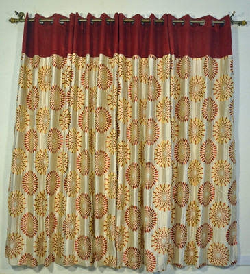 50% OFF on Ariana Polyester Red Geometric Eyelet Curtain 50% OFF on Ariana Polyester Red Geometric Eyelet Curtain