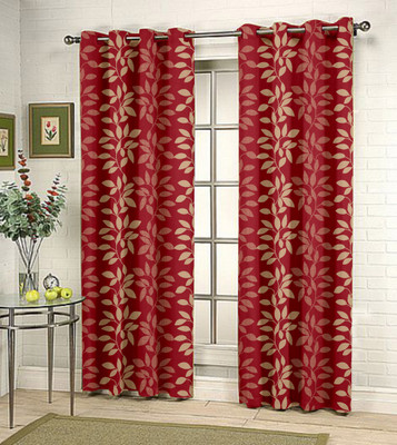25% OFF on Kings Polyester Maroon Floral Eyelet Curtain 25% OFF on Kings Polyester Maroon Floral Eyelet Curtain