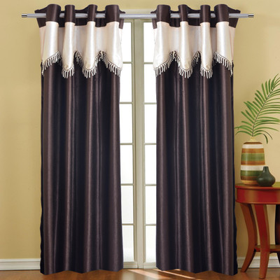 44% OFF on TT Polyester Brown Damask Eyelet Curtain 44% OFF on TT Polyester Brown Damask Eyelet Curtain