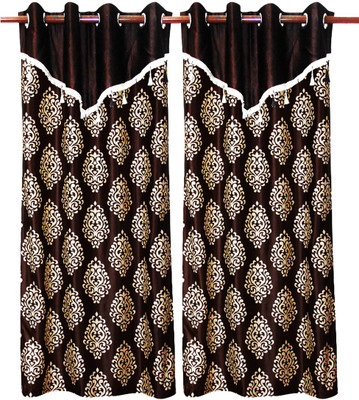 77% OFF on Zikrak Exim Polyester Brown Damask Eyelet Curtain 77% OFF on Zikrak Exim Polyester Brown Damask Eyelet Curtain