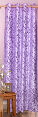 50% OFF on Vrinda Polyester Purple Printed Eyelet Curtain