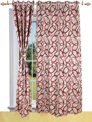 Shandar Maroon Self Design Eyelet Curtain Shandar Maroon Self Design Eyelet Curtain