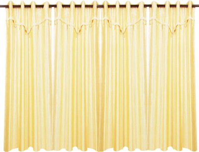 80% OFF on Zikrak Exim Polyester Gold Geometric Eyelet Curtain