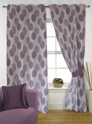 72% OFF on Kings Savan Polycotton Multicolor Embroidered Eyelet Curtain