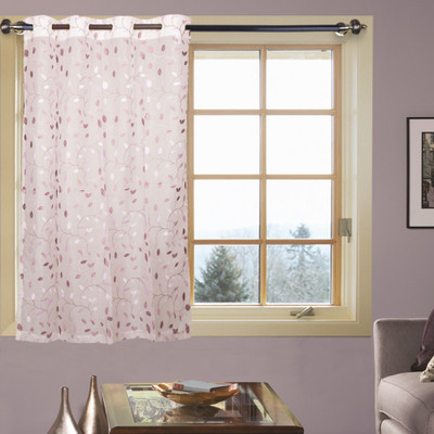 52% OFF on Kings Polycotton Pink Printed Eyelet Curtain
