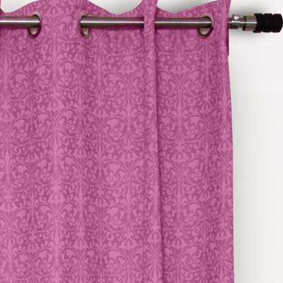 30% OFF on House This Cotton Pink Floral Eyelet Curtain