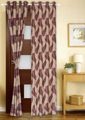 71% OFF on Dreams Polyester Red Printed Eyelet Curtain