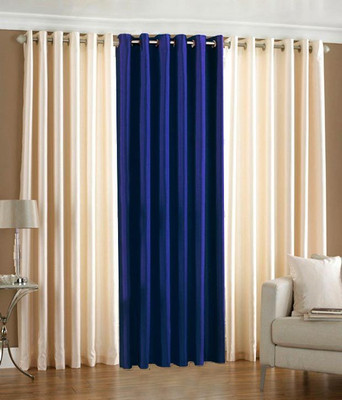 66% OFF on HomeZaara Polyester Beige, Blue Solid Eyelet Curtain 66% OFF on HomeZaara Polyester Beige, Blue Solid Eyelet Curtain