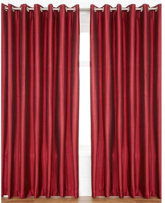 30% OFF on Hargunz Polyester Red Floral Eyelet Curtain 30% OFF on Hargunz Polyester Red Floral Eyelet Curtain