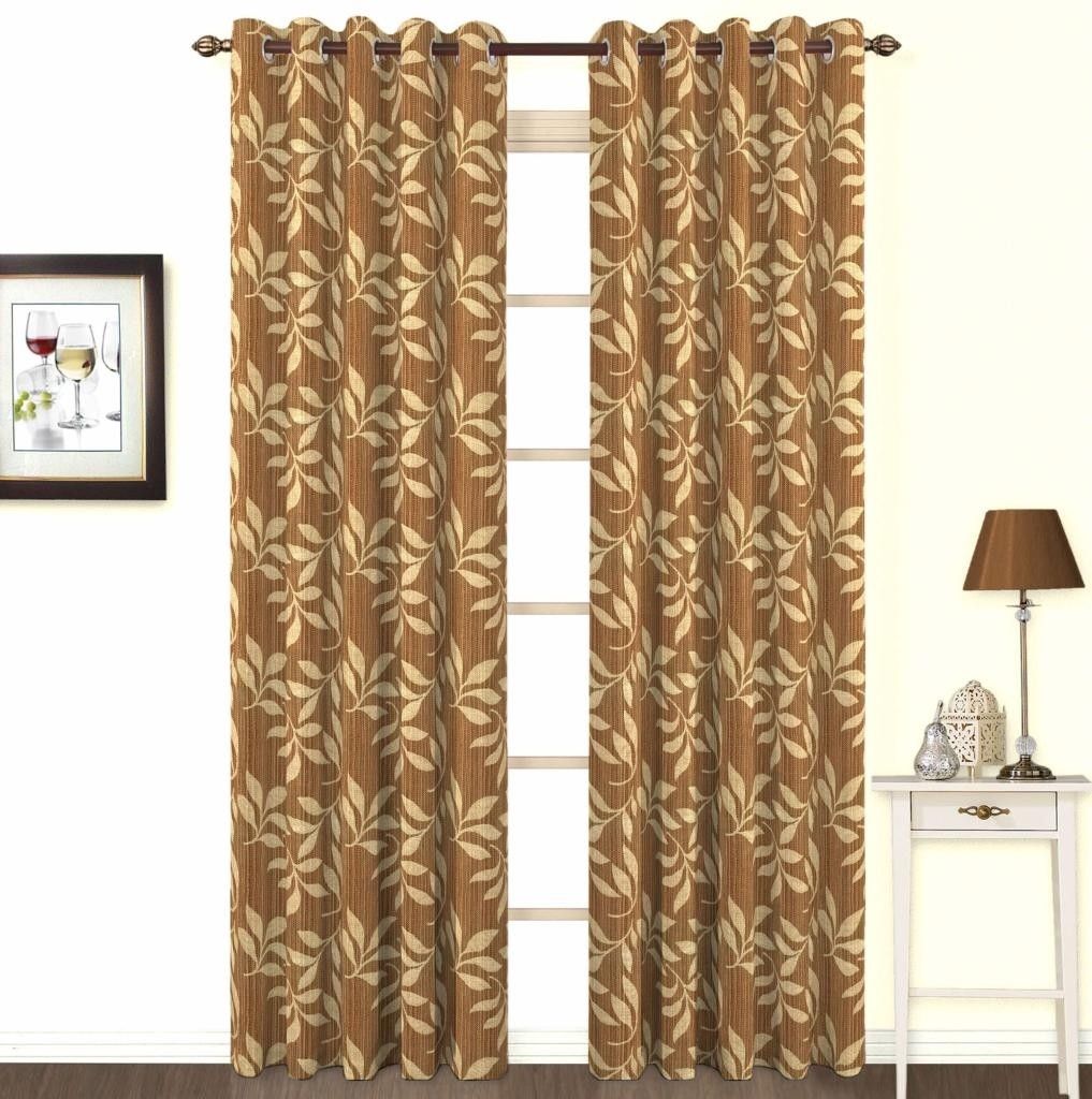 9% OFF on Skipper Polyester, Viscose, Blends Brown Floral Eyelet Curtain