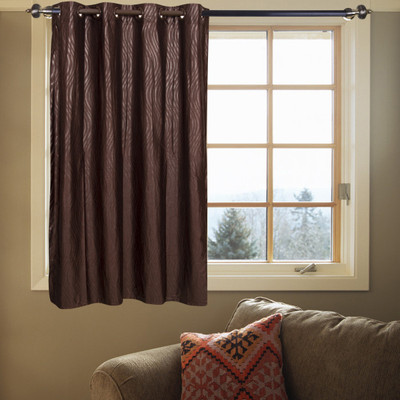 43% OFF on Kings Polycotton Blue Printed Eyelet Curtain