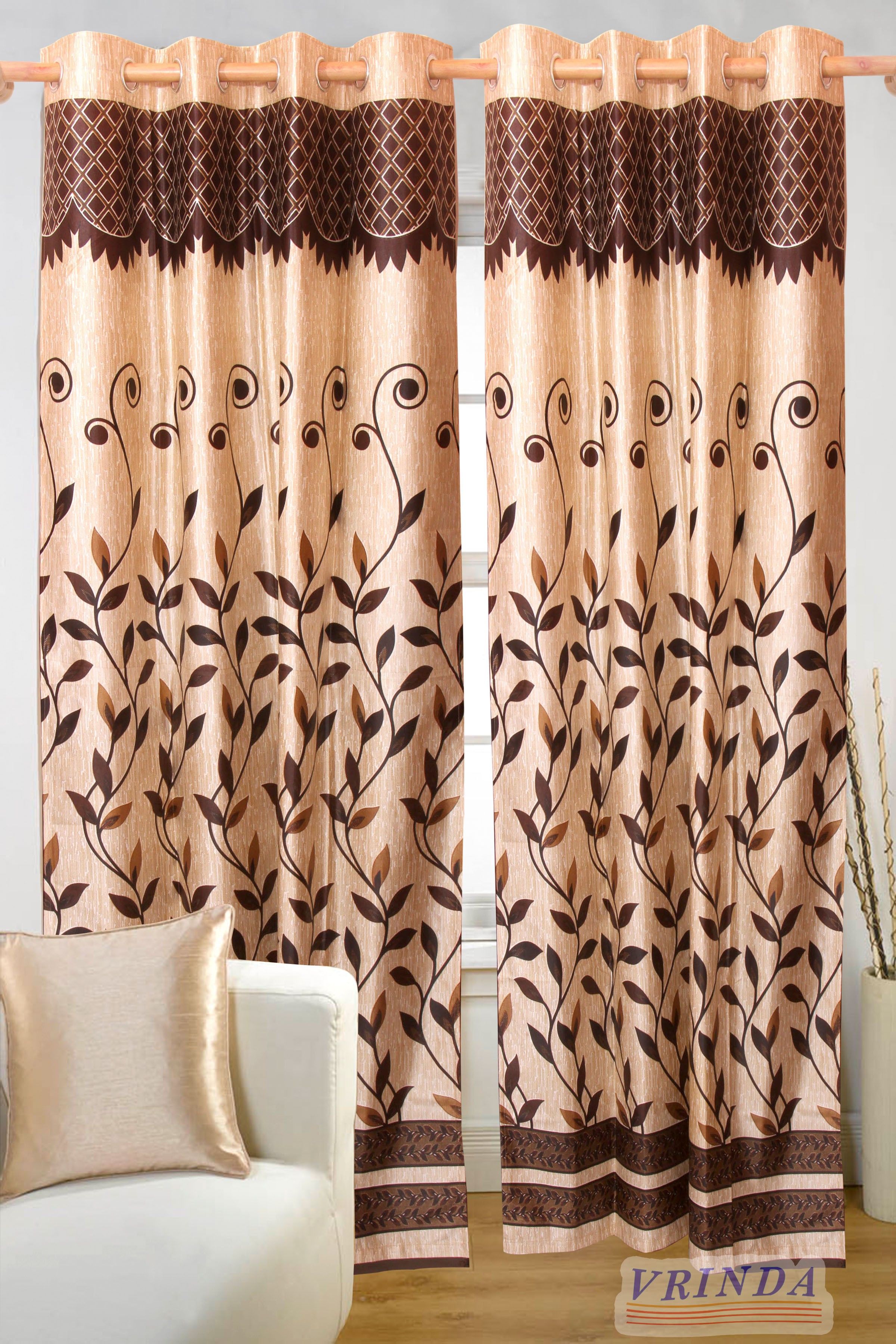 57% OFF on Vrinda Polyester Purple Striped Eyelet Curtain 57% OFF on Vrinda Polyester Purple Striped Eyelet Curtain