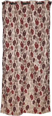 10% OFF on String Maroon Solid Eyelet Curtain